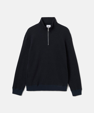 BIG WAFFLE HALFZIP PULLOVER