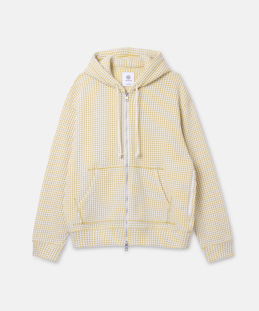 BIG WAFFLE RELAX HOODIE – SEAGREEN