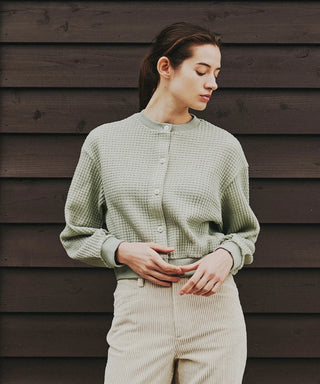 ONI WAFFLE CARDIGAN[オニワッフルカーディガン] SEAGREEN
