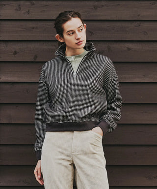 ONI WAFFLE HALFZIP PULLOVER[オニワッフルハーフジッププルオーバー] SEAGREEN