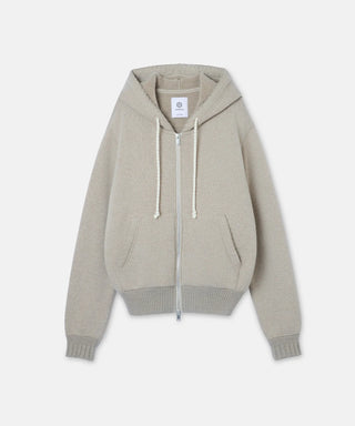 SUDADERA CON CREMALLERA DE PUNTO DE TERRY FRANCÉS [Sudadera con capucha con cremallera de punto de peluche francés] SEAGREEN