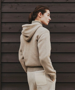 FRENCH TERRY KNIT ZIP HOODIE[フレンチテディニットジップフーディ] SEAGREEN