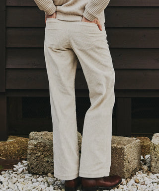 WIDE WALE CORDUROY STRAIGHT PANTS[ワイドウェールコーデュロイストレートパンツ] SEAGREEN