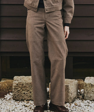 ECO SUEDE STRAIGHT PANTS[エコスエードストレートパンツ] SEAGREEN