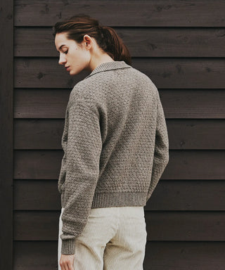 WAFFLE KNIT ZIP BLOUSON[ワッフルニットジップブルゾン] SEAGREEN