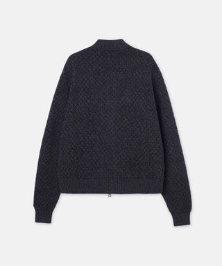 BLOUSON CON CREMALLERA DE PUNTO WAFFLE [blusón con cremallera de punto waffle] SEAGREEN