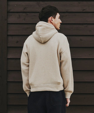 ONI WAFFLE RELAX HOODIE[オニワッフルリラックスフーディ] SEAGREEN