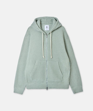 SUDADERA ONI WAFFLE RELAX CON CAPUCHA SEAGREEN