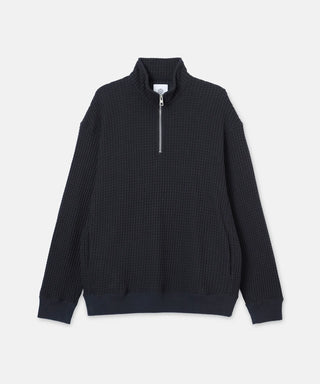 SUDADERA ONI WAFFLE CON MEDIA CREMALLERA SEAGREEN