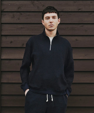 ONI WAFFLE HALFZIP PULLOVER[オニワッフルハーフジッププルオーバー] SEAGREEN
