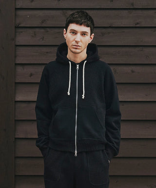 ONI WAFFLE COMBINATION HOODIE[オニワッフルコンビネーションフーディ] SEAGREEN