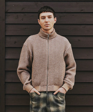 WOOL ONI WAFFLE BLOUSON[ウールオニワッフルブルゾン] SEAGREEN