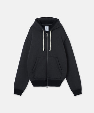 SUDADERA CON CREMALLERA DE PUNTO DE TERRY FRANCÉS [Sudadera con capucha con cremallera de punto de peluche francés] SEAGREEN