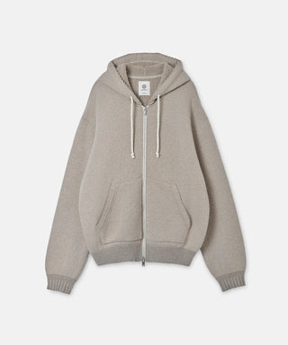 SUDADERA CON CREMALLERA DE PUNTO DE TERRY FRANCÉS [Sudadera con capucha con cremallera de punto de peluche francés] SEAGREEN