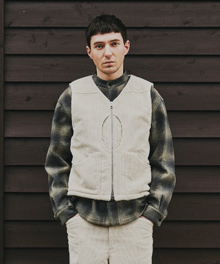 WIDE WALE CORDUROY HUNTING VEST[ワイドウェールコーデュロイハンティングベスト] SEAGREEN