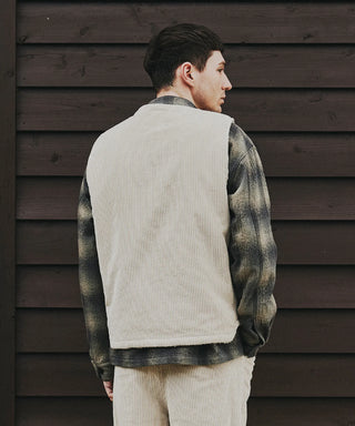 WIDE WALE CORDUROY HUNTING VEST[ワイドウェールコーデュロイハンティングベスト] SEAGREEN