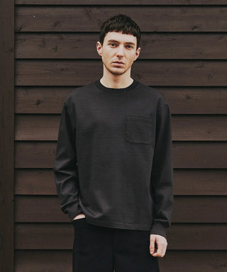 CAMISETA HEAVY JERSEY RIB L/S [Camiseta larga de punto pesado] SEAGREEN