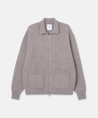 BLOUSON CON CREMALLERA DE PUNTO WAFFLE [blusón con cremallera de punto waffle] SEAGREEN