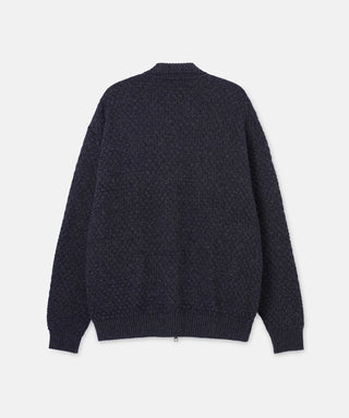 BLOUSON CON CREMALLERA DE PUNTO WAFFLE [blusón con cremallera de punto waffle] SEAGREEN